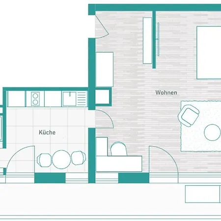 Livingroom Mathildenhoehe Aparthotel Darmstadt