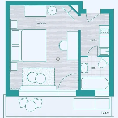 Livingroom Mathildenhoehe Aparthotel 4*