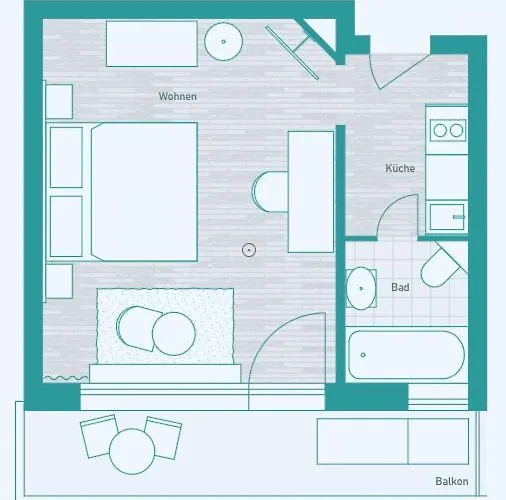 Livingroom Mathildenhoehe アパートホテル 4*
